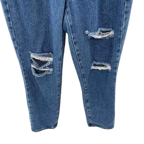 PACSUN High Rise Distressed Straight Leg Mom Jeans Size 26 Indie Grunge Skater - Picture 4 of 10